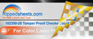 Tamperproof Checkerboard Permanent Labels