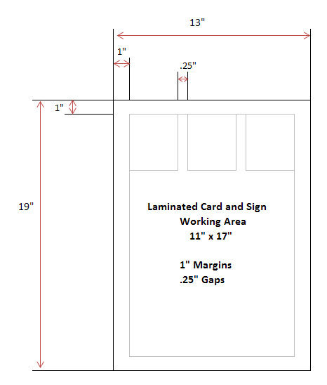 laminated card 13x19