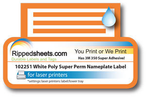 #102251 - UL SUPER-PERMANENT POLYESTER NAMEPLATE LABELS