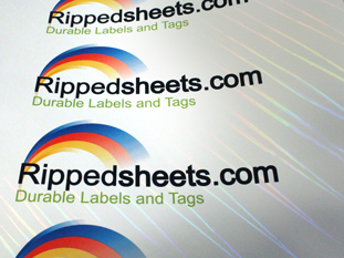 #102600SR - MATTE PERMANENT VINYL LABELS WITH IRIDESCENT BEAMS
