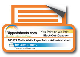 #105172 - MATTE PAPER PERMANENT ADHESIVE LABELS