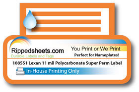 #108551 - VELVET MATTE POLYCARBONATE SUPER PERMANENT LABEL