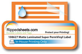 #108627 - MATTE LAMINATED SUPER PERMANENT VINYL LABEL