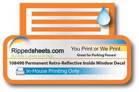 #108490 - RETRO-REFLECTIVE POLYESTER PERMANENT DECAL
