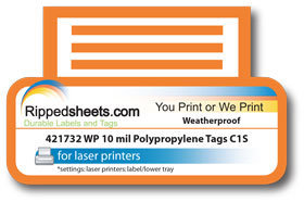 #421732 - GLOSS POLYPROPYLENE TAGS