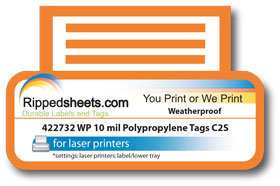 #422732 - GLOSS POLYPROPYLENE TAGS